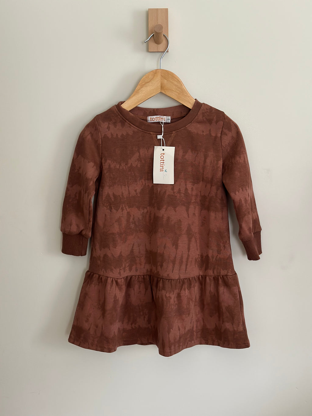 Tottini Girls Brown Long Sleeve Dress - size 3