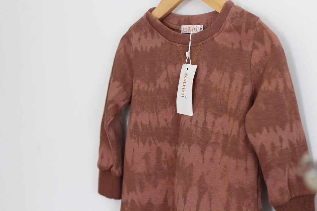 Tottini Girls Brown Long Sleeve Dress - size 3