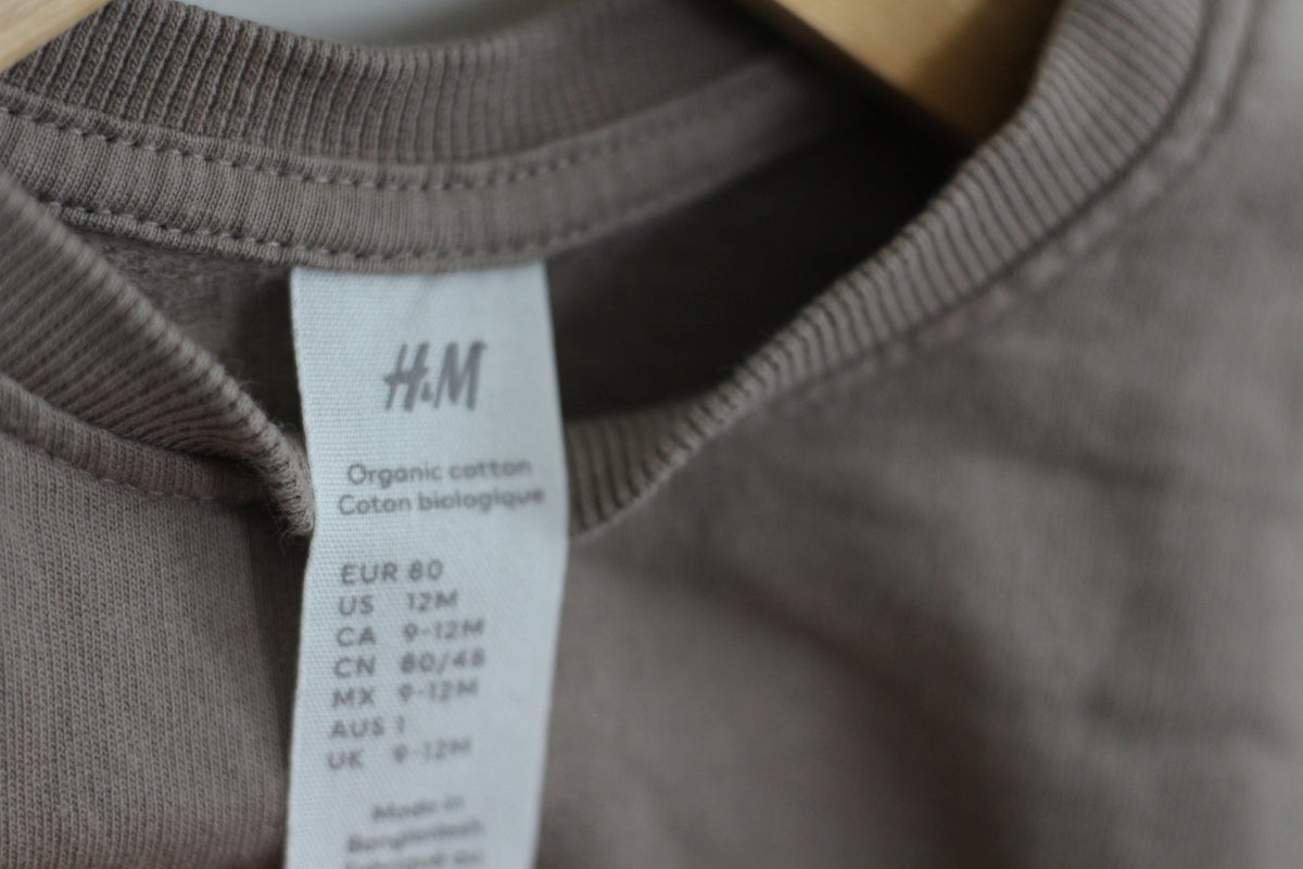 H&M 100% Organic Cotton Basic Sweater - size 12 Months