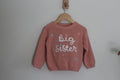 'big sister' Embroidered Flower Knit Sweater - size 2/3T
