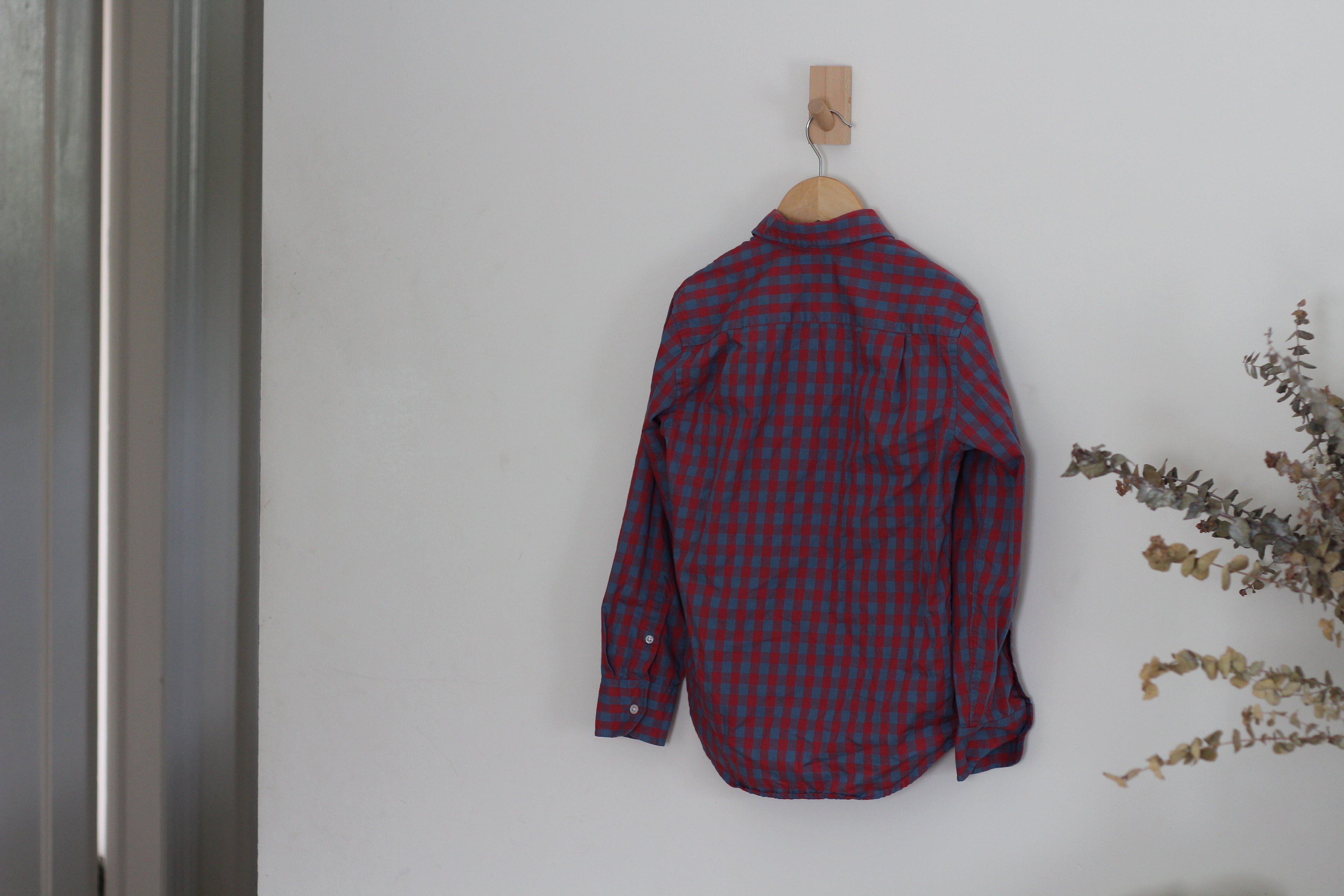 Crewcuts Boys Gingham Button Down Long Sleeve Shirt - size 8