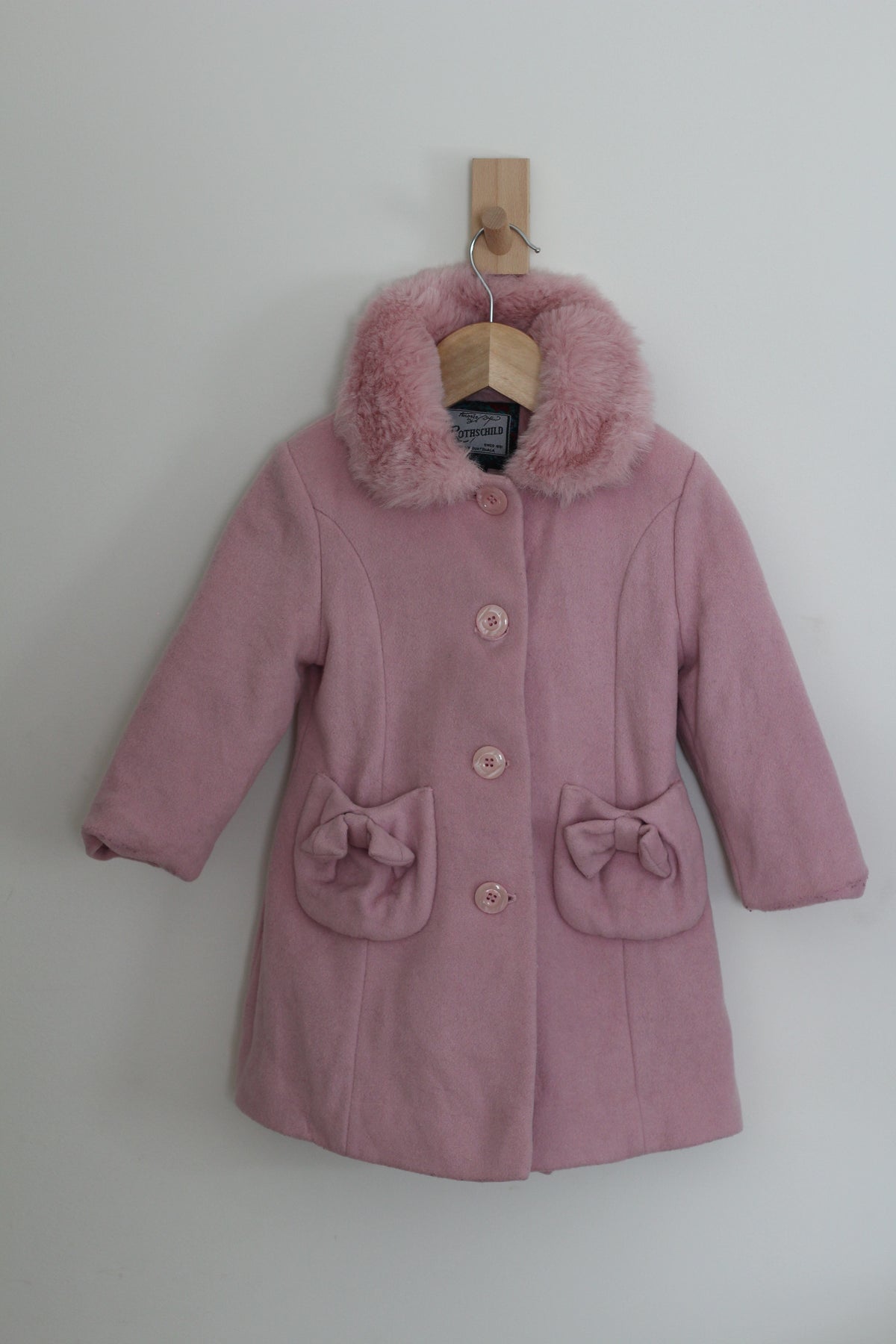 Rothschild Girls Pink Winter Coat and Bonnet - size 24 months