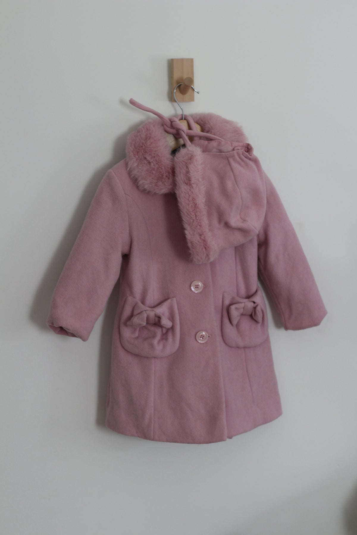 Rothschild Girls Pink Winter Coat and Bonnet - size 24 months