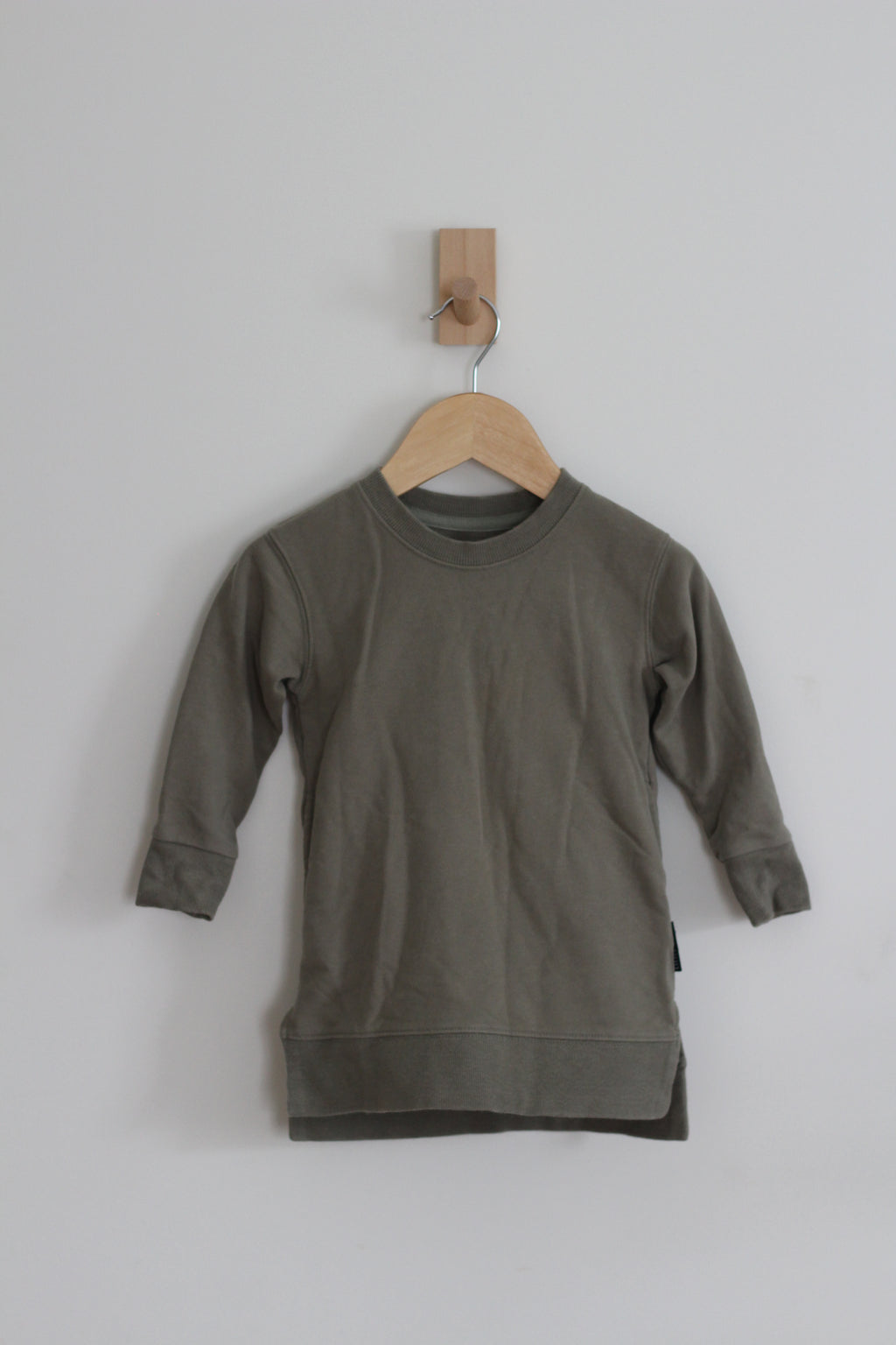 Little Bipsy Girls Olive Sweater Dress - size 18-24 months