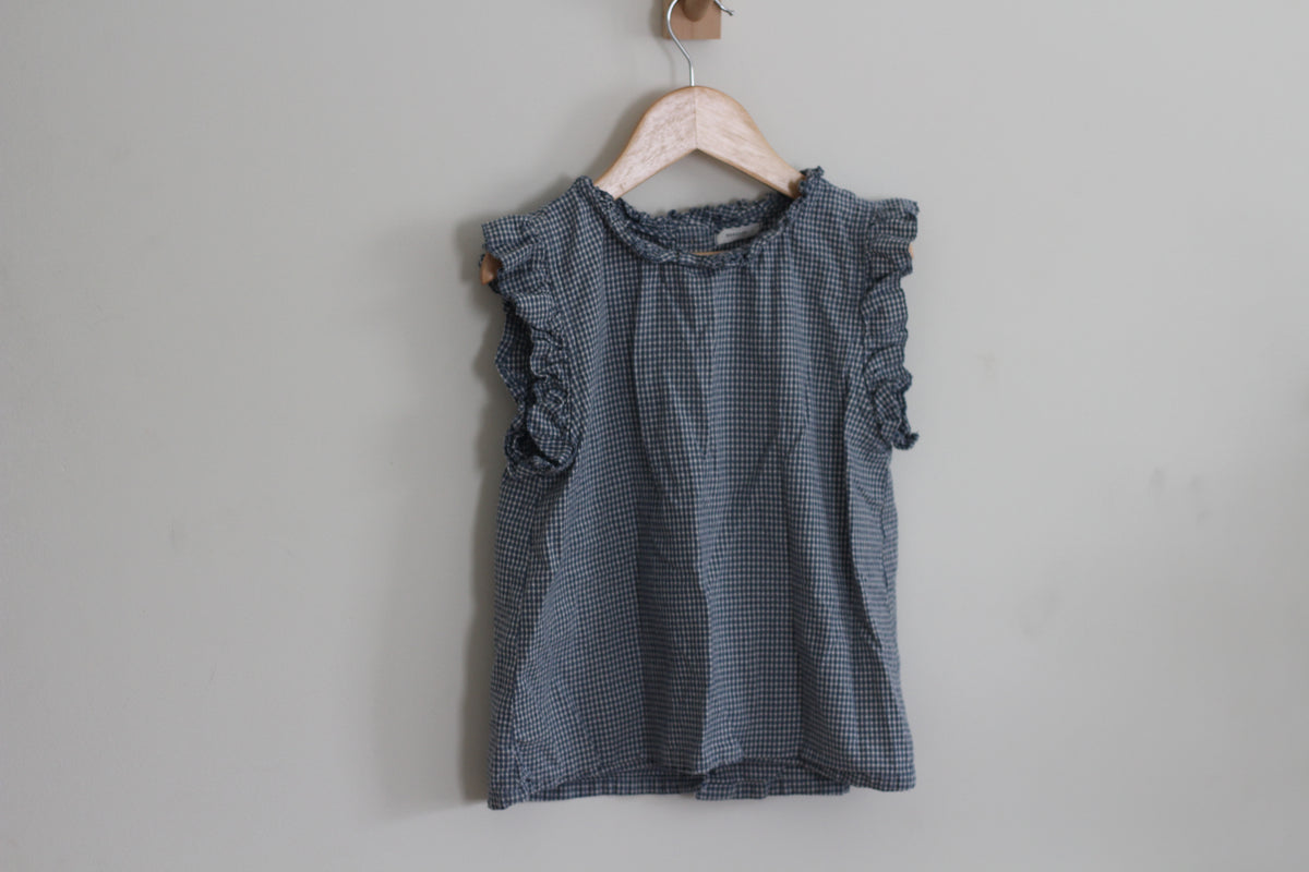NF Dongrami Kids Gingham Ruffle Blouse -