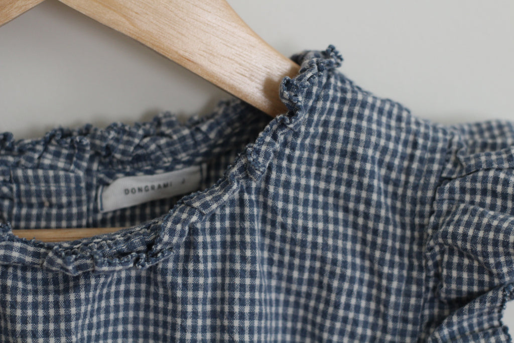 NF Dongrami Kids Gingham Ruffle Blouse -