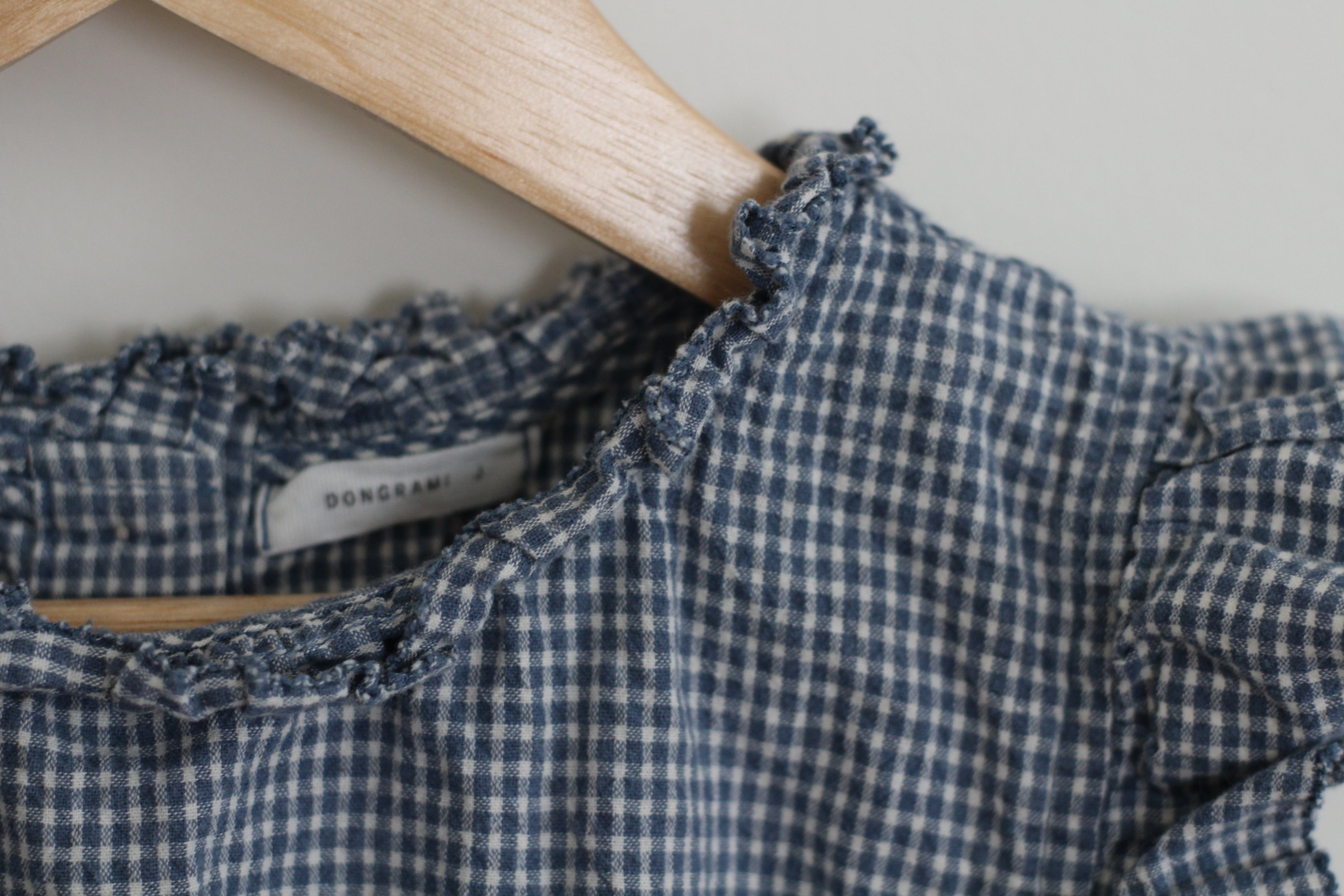 NF Dongrami Kids Gingham Ruffle Blouse -