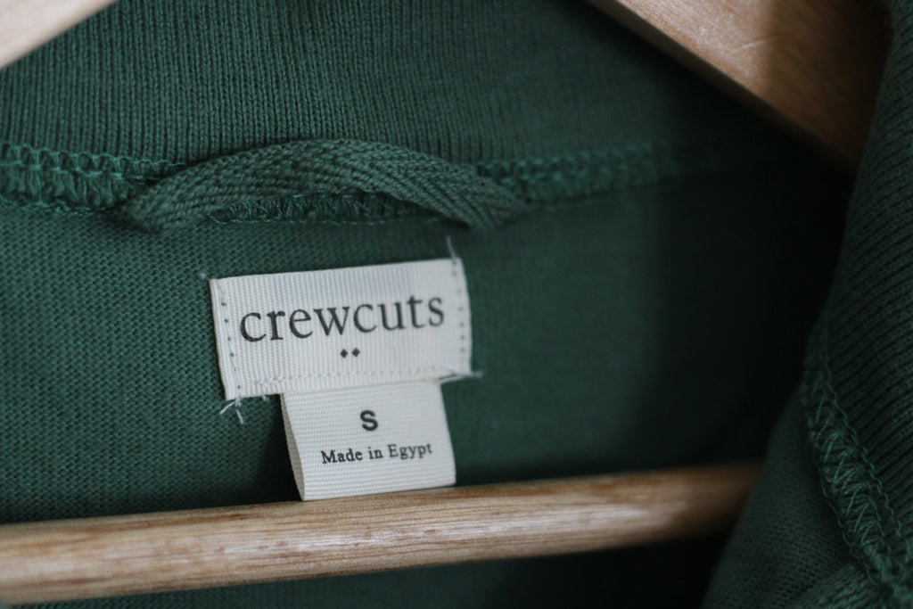 Crewcuts Quarter Zip Pullover in Green - Size Small