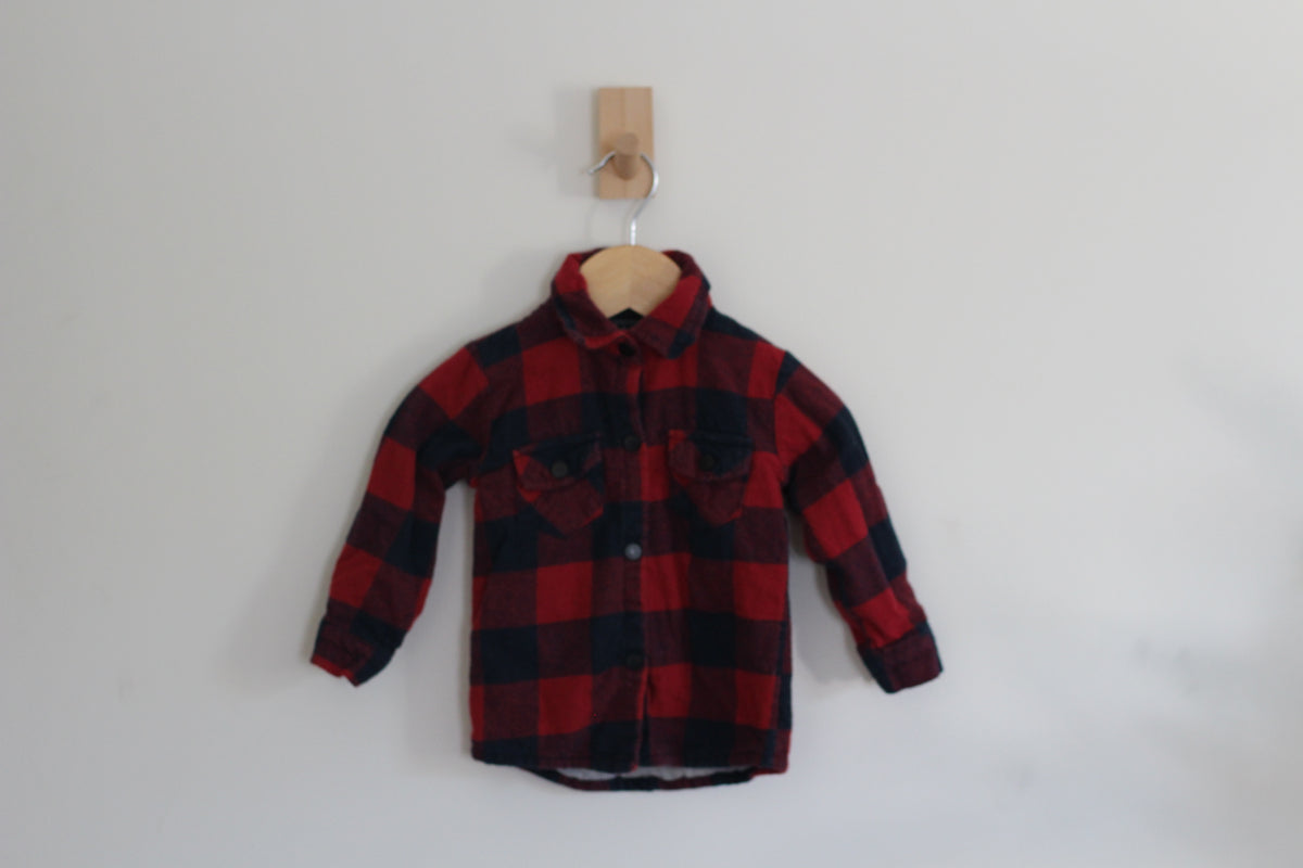 Little Bipsy Plaid Flannel Jacket - size 12-18 months