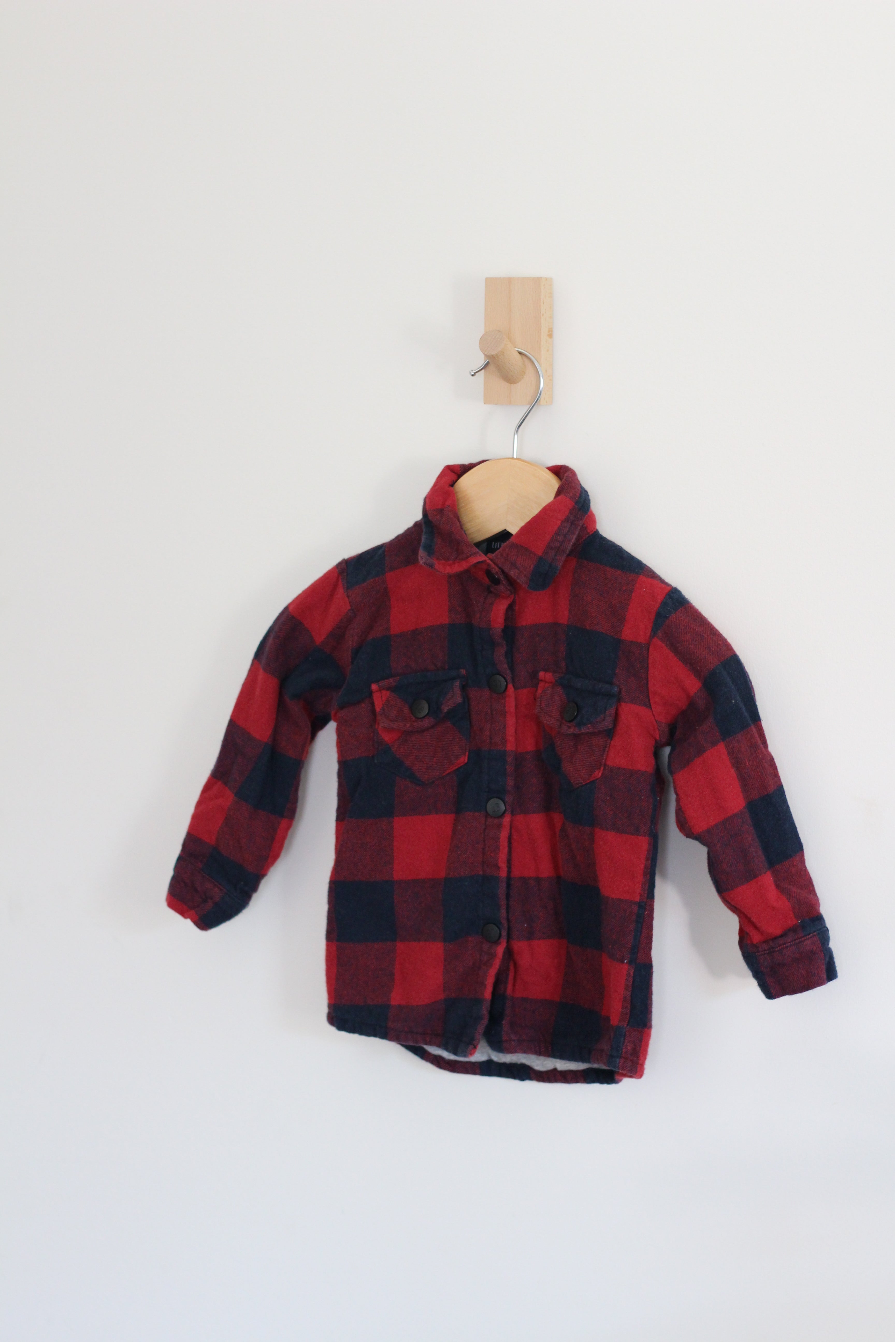 Little Bipsy Plaid Flannel Jacket - size 12-18 months