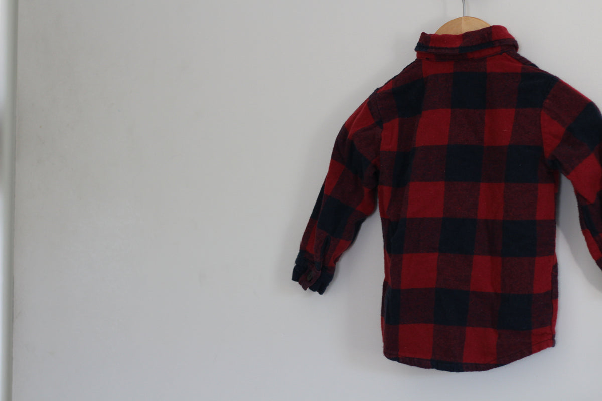 Little Bipsy Plaid Flannel Jacket - size 12-18 months