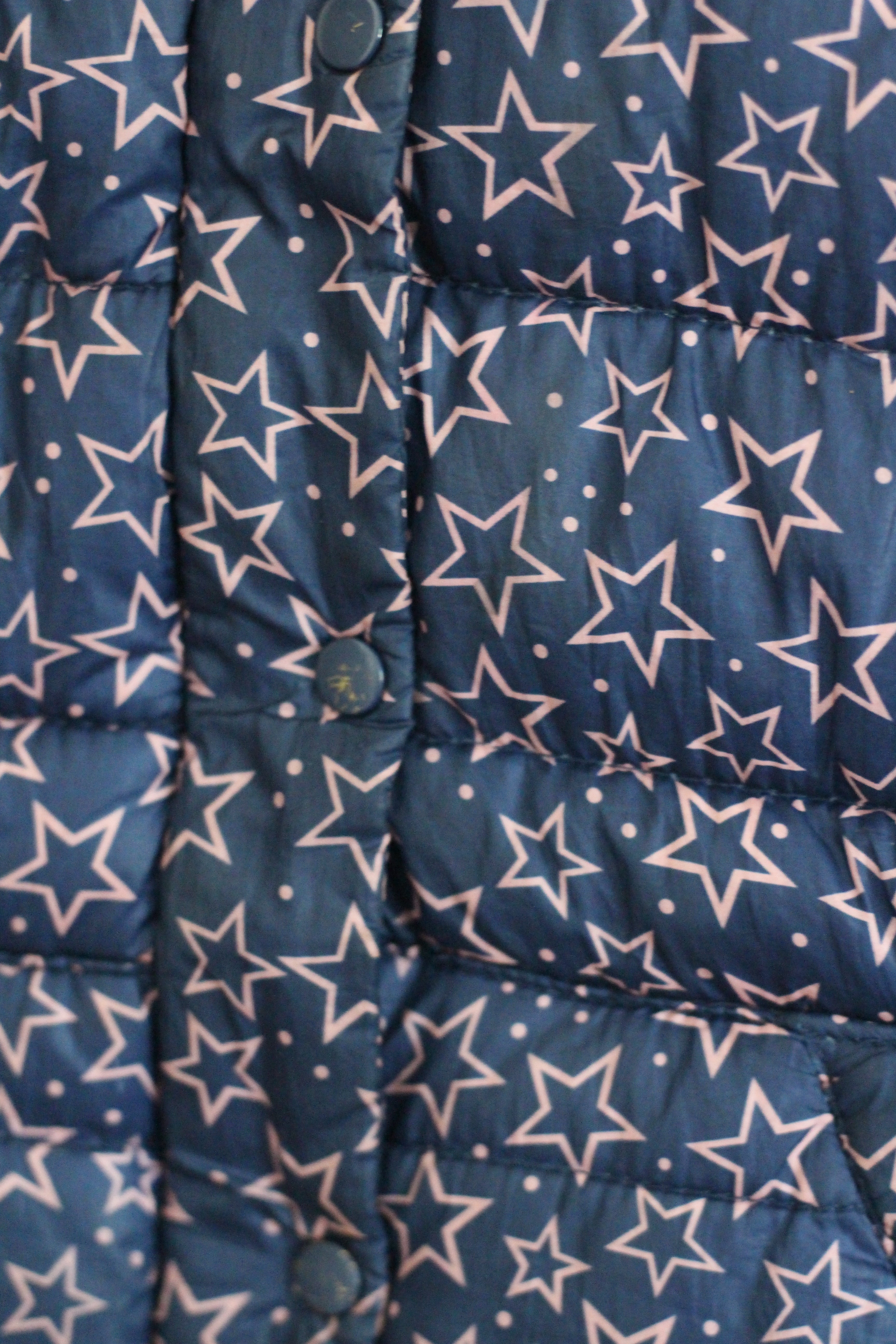 Zara Navy Blue Lightweight Jacket with Pink Stars - size 2-3T