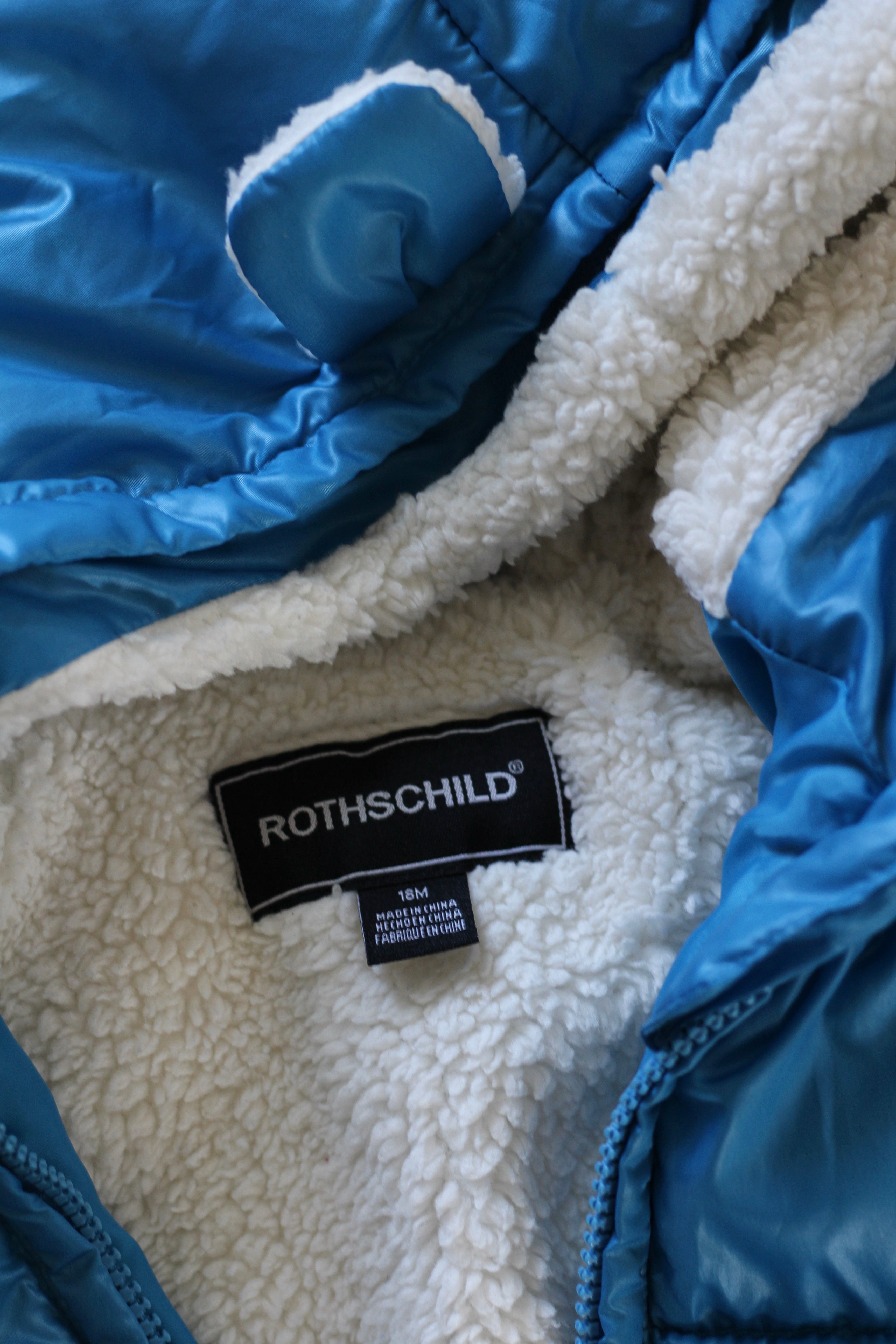 Rothschild Blue Puffer Jacket - size 18 months