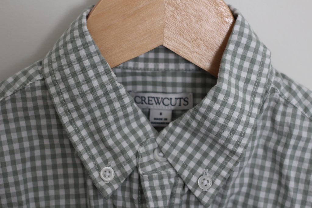 Crewcuts Plaid Button Down - size 8