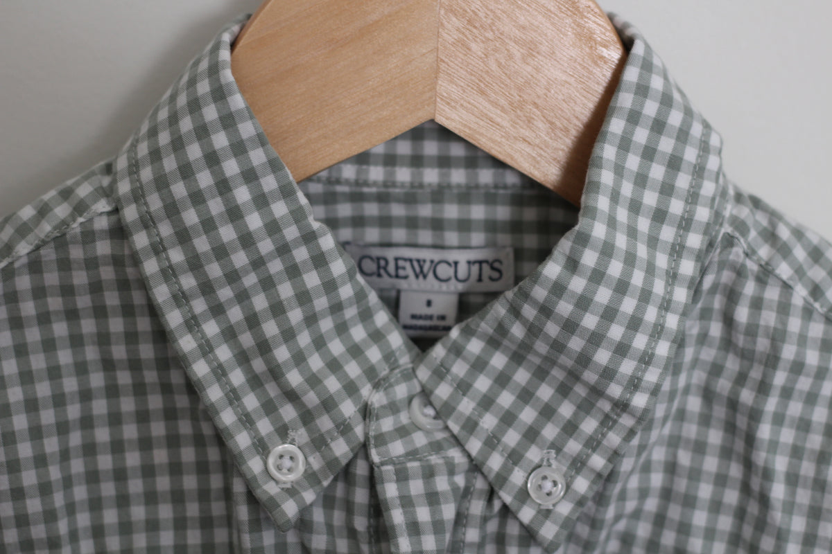 Crewcuts Plaid Button Down - size 8