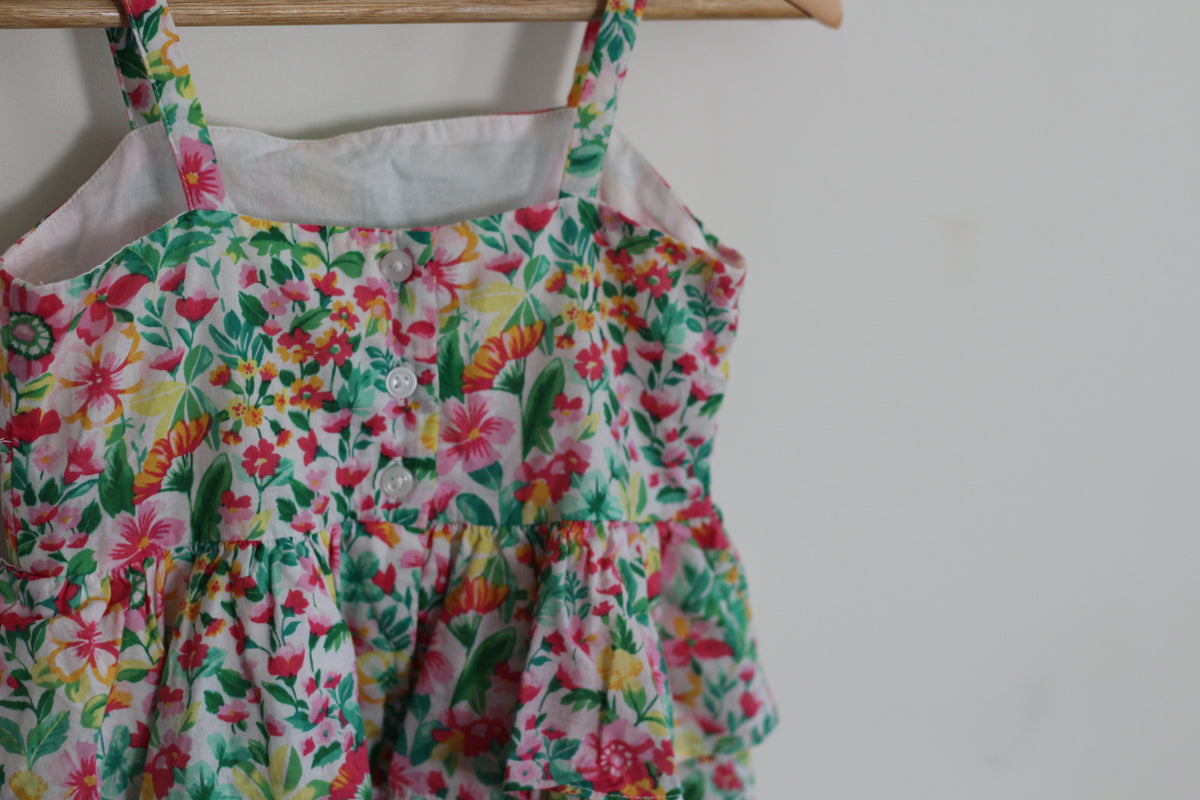 Janie and Jack Floral Tiered Peplum Sundress - size 2T