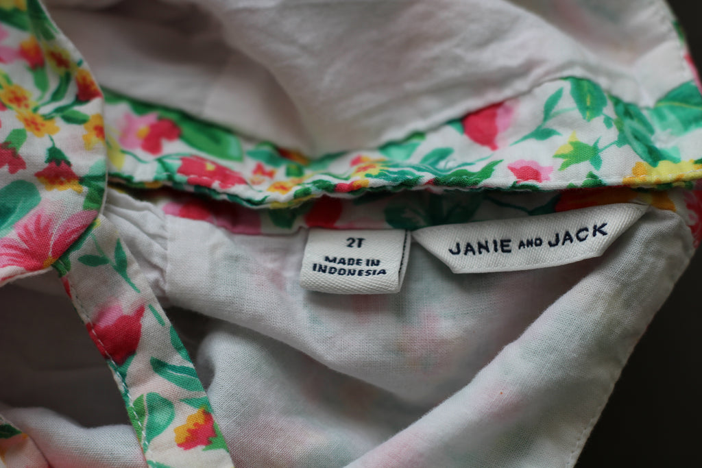 Janie and Jack Floral Tiered Peplum Sundress - size 2T