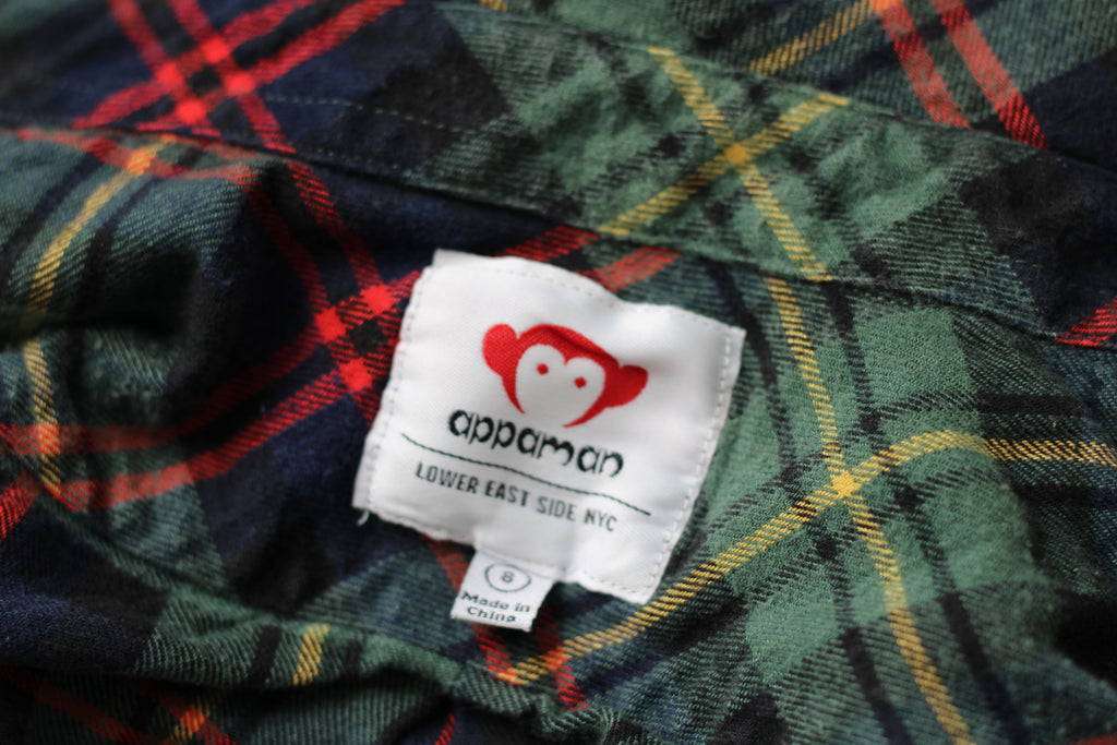 Appaman Boys Cotton Boys Plaid Flannel Shirt - size 8