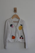 M&S Pure Cotton Fruit Knitted Cardigan - size 6 / 7