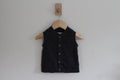 Pehr Organic Cotton Boys Dark Blue French Terry Vest - 12 -24 months
