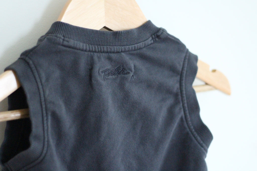 Pehr Organic Cotton Boys Dark Blue French Terry Vest - 12 -24 months