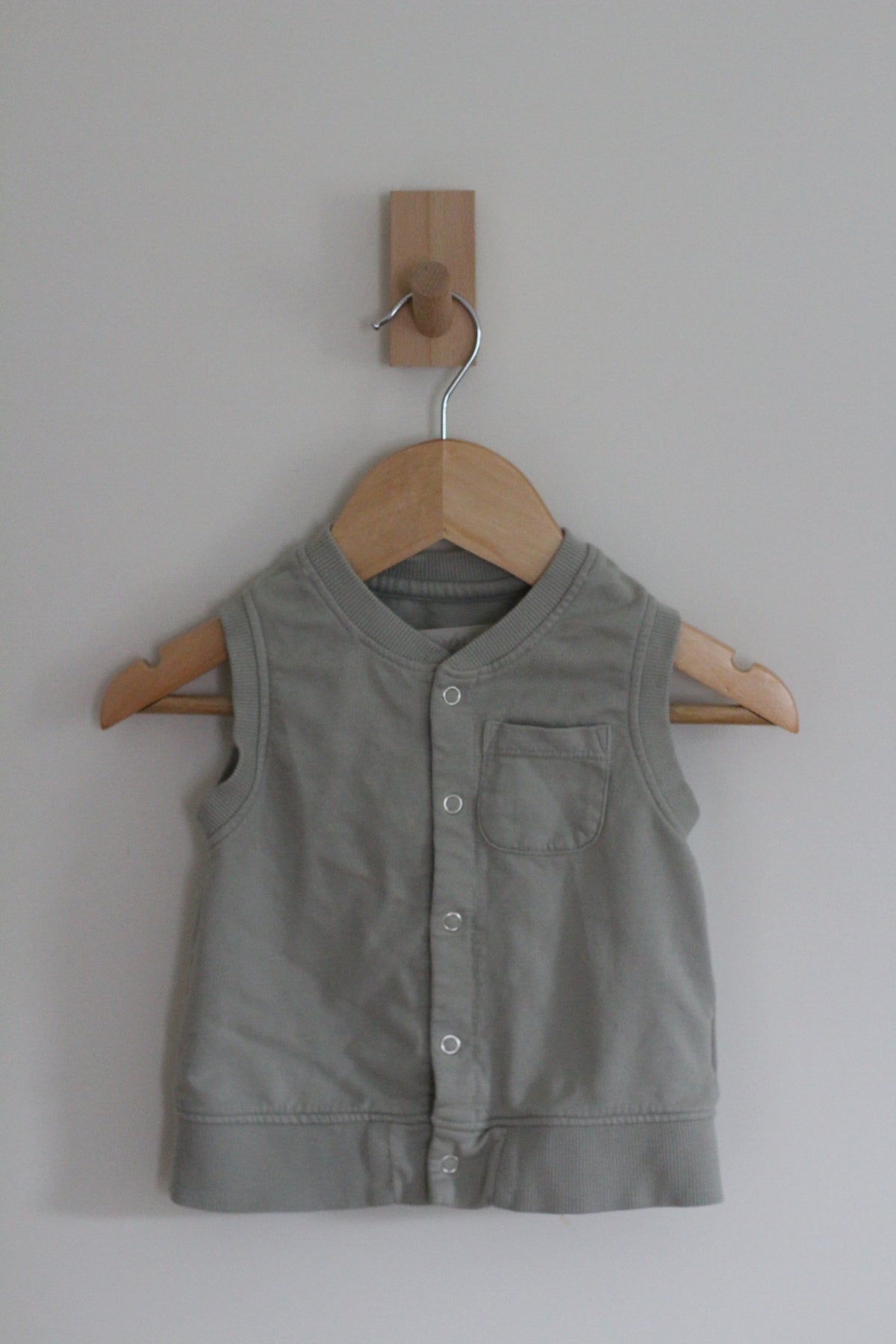 Pehr Organic Cotton Sage Green Terry Vest - size 12 - 24 months