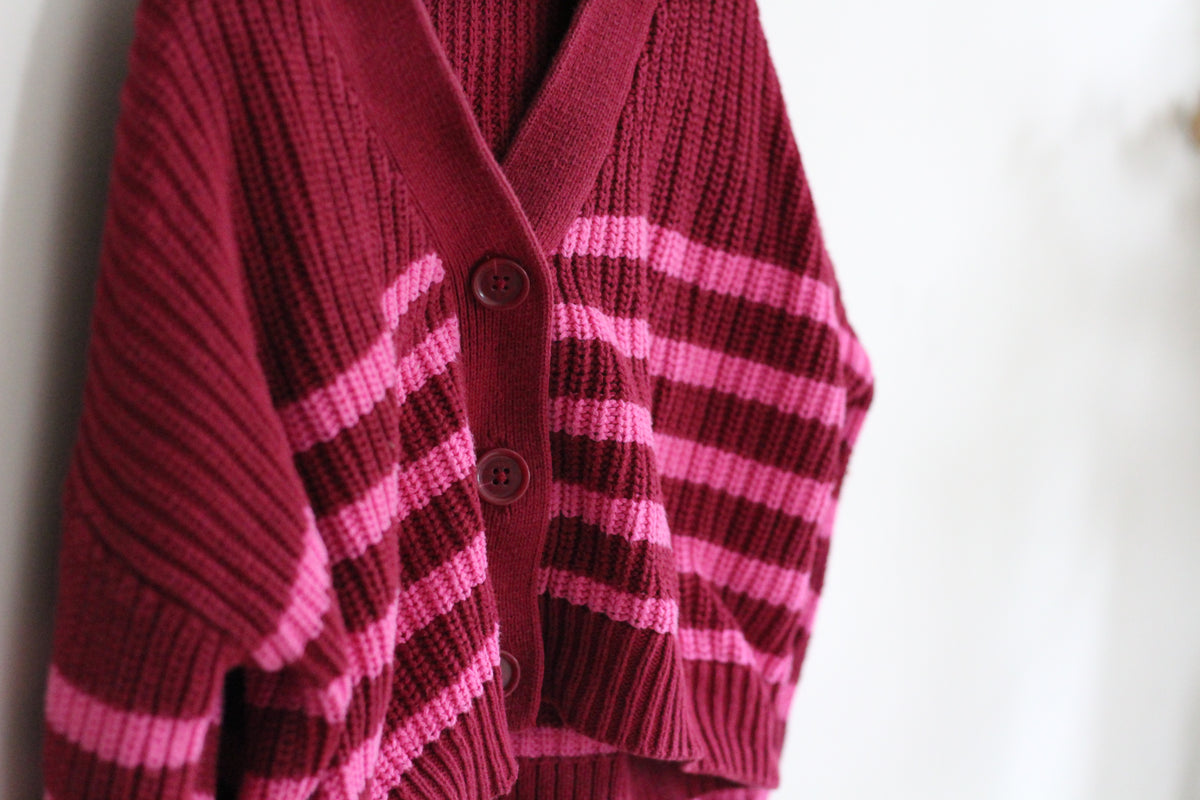 Gap Pink Shaker-Stitch Cardigan - size S or 6/7