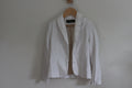 For Cuties White Textured Girls Blazer - size 6x/7