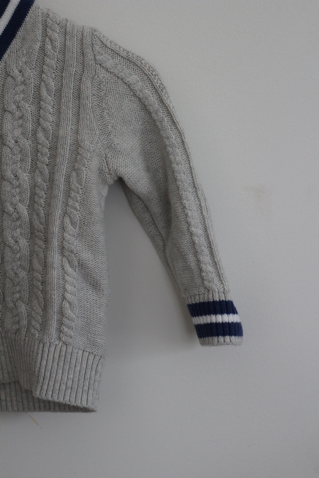 Baby Gap Boys Cable-Knit Collegiate Varsity Cardigan Sweater - size 6-12 months