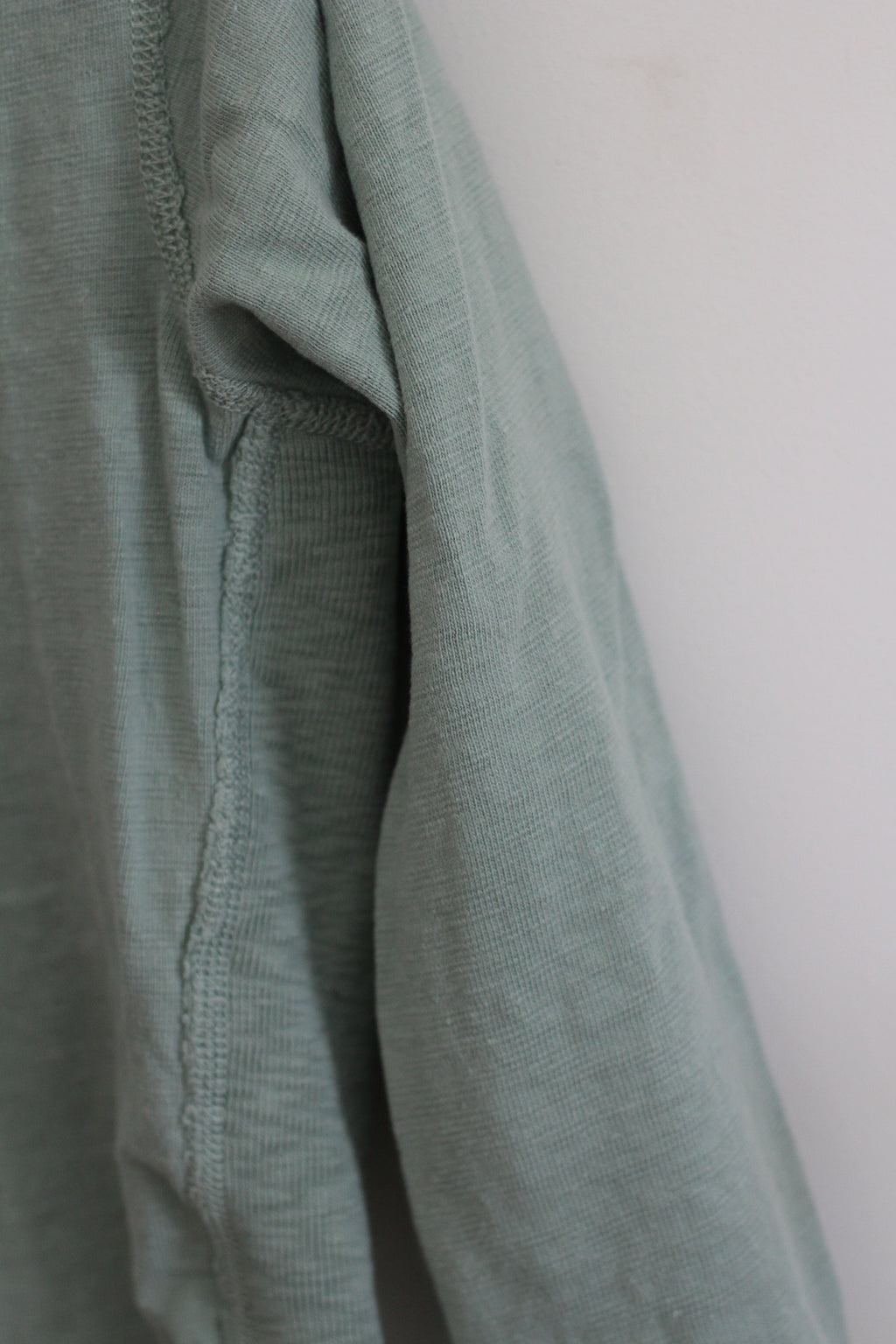 Crewcuts Long Sleeve Slub Cotton Sage Green Sweatshirt - size 6 / 7