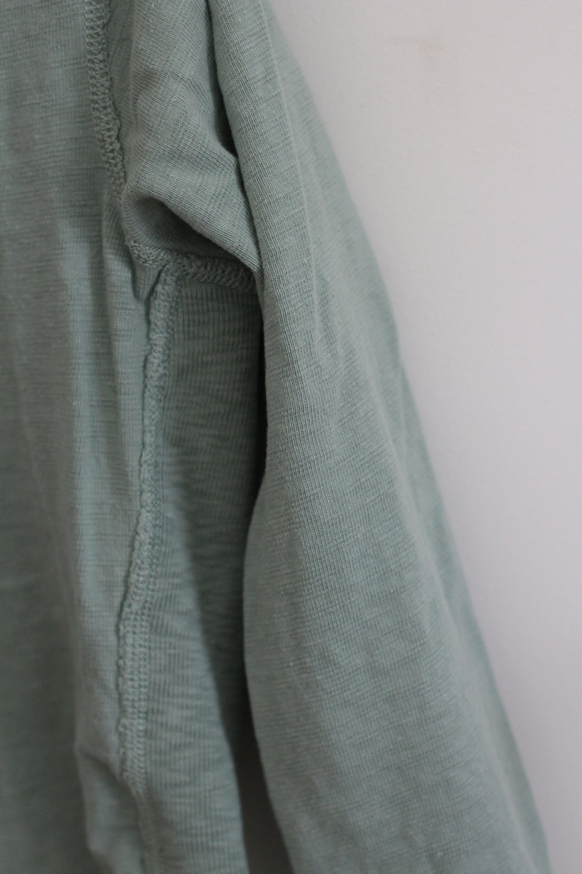 Crewcuts Long Sleeve Slub Cotton Sage Green Sweatshirt - size 6 / 7