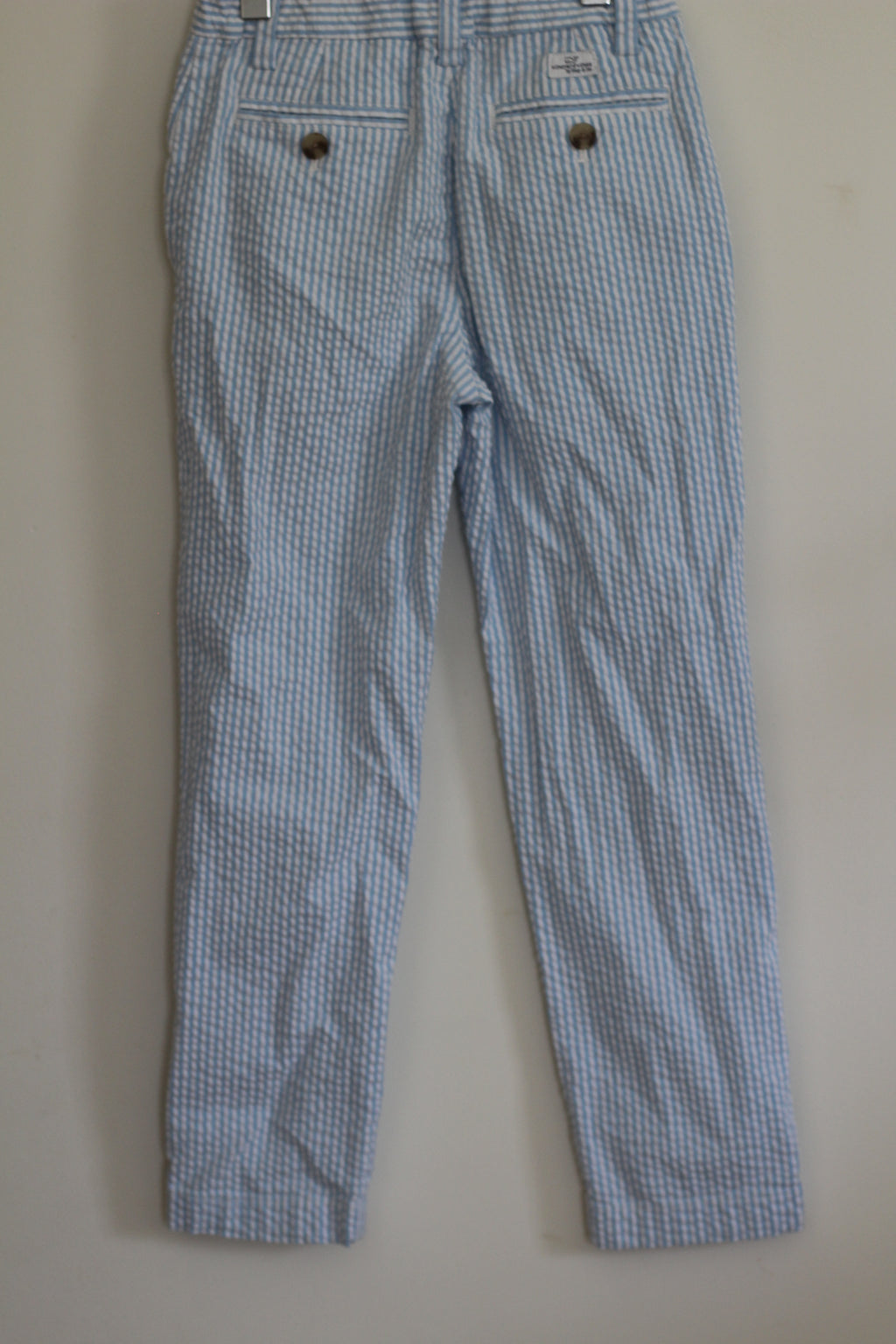 Vineyard Vines Seersucker Blue and White Breaker Pants - size 7
