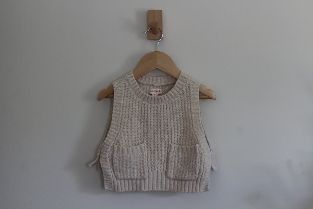 Cat & Jack Cream Girls Sweater Vest - size 3T