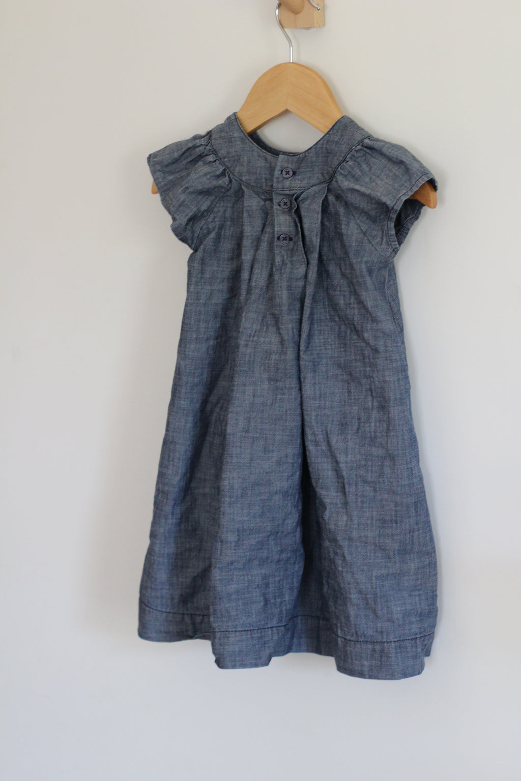 Tucker + Tate Denim Dress with White Embroidery - size 3