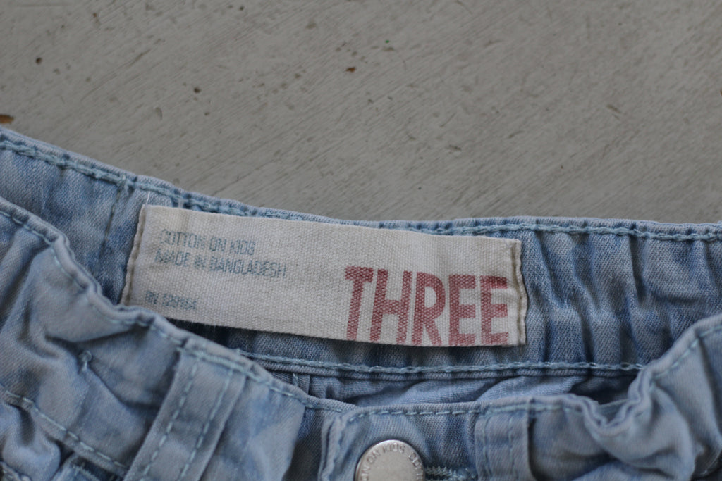 Cotton On Kids Design Jeans - size 3