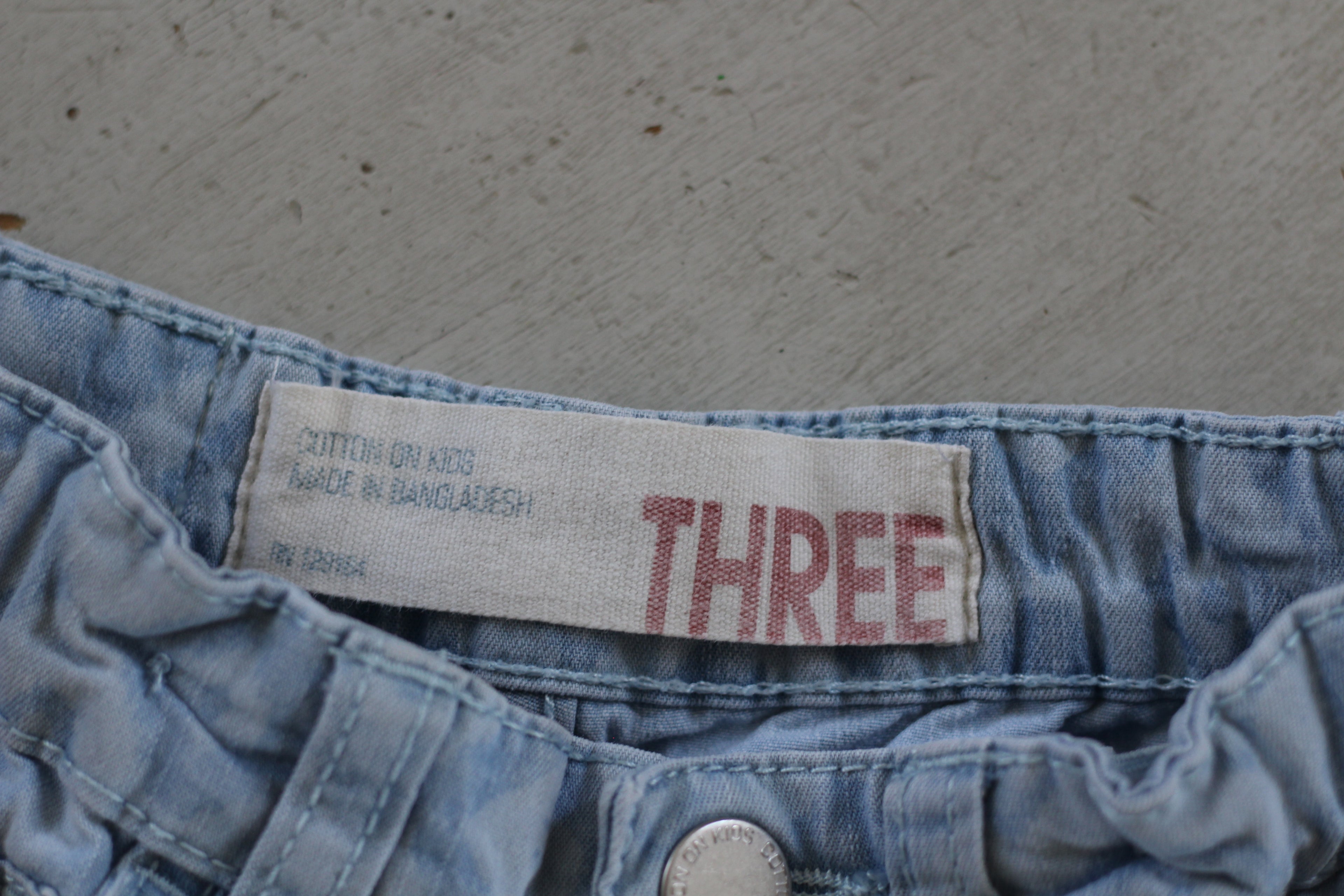 Cotton On Kids Design Jeans - size 3