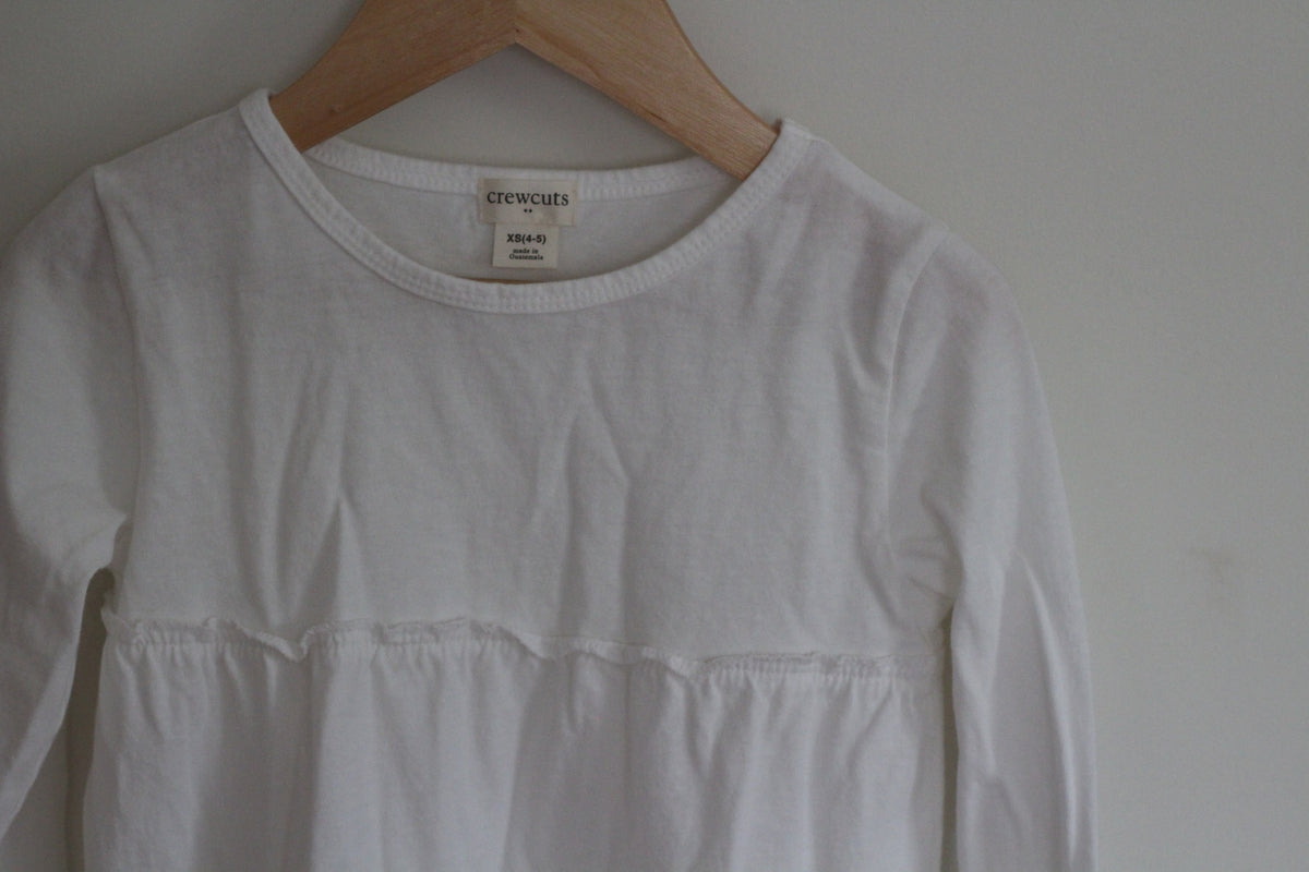 Crewcuts Tiered Long Sleeve Dress - size xs (4-5 years)