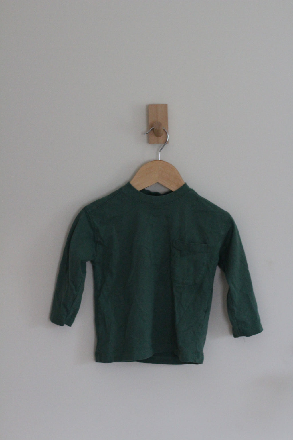 Zara Green Long Sleeve Pocket Shirt - size 1 1/2 years