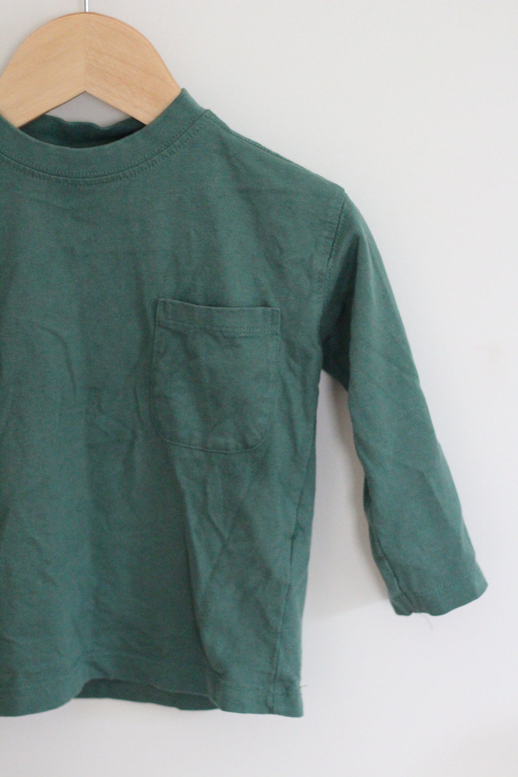 Zara Green Long Sleeve Pocket Shirt - size 1 1/2 years