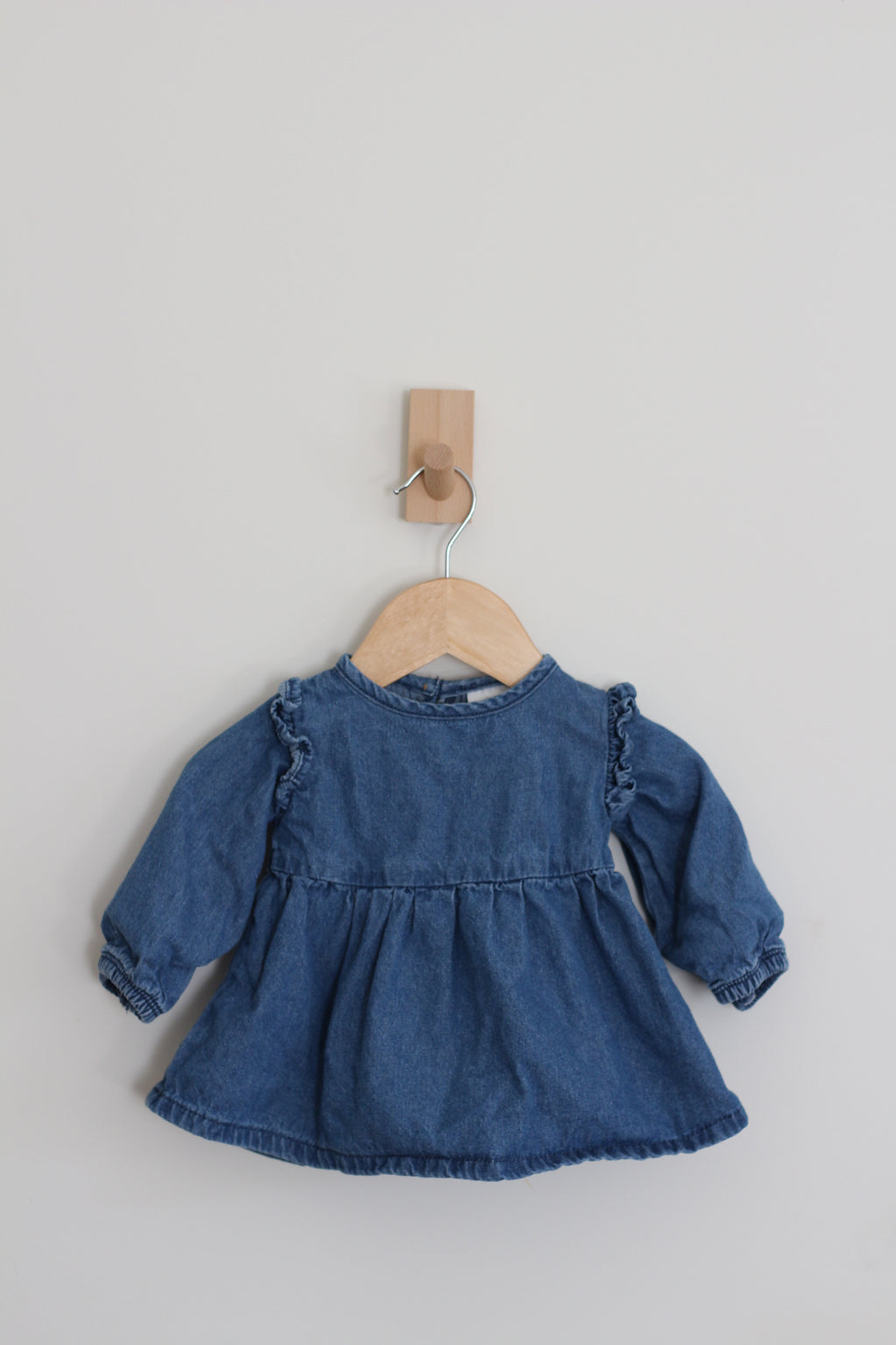 Little Co. Organic Cotton Denim Dress - size newborn