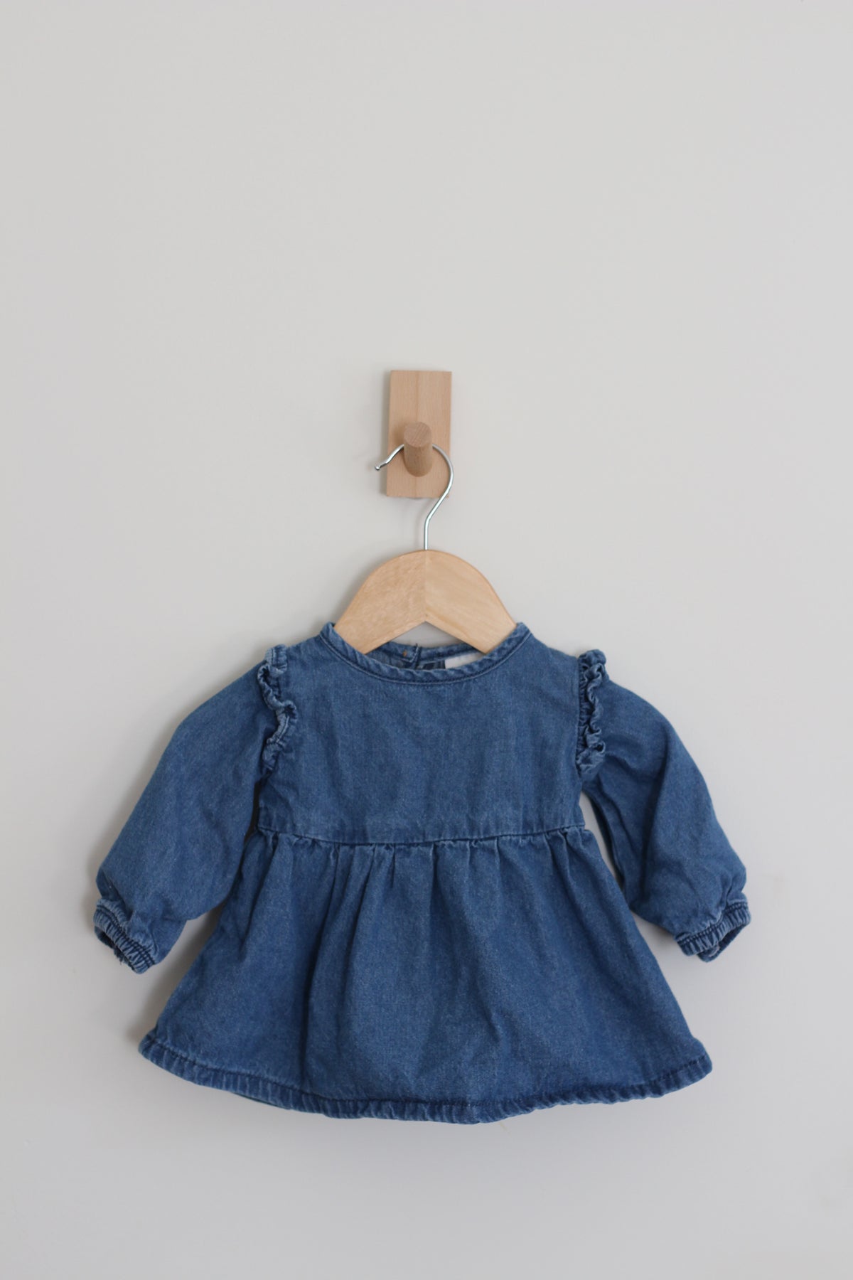 Little Co. Organic Cotton Denim Dress - size newborn