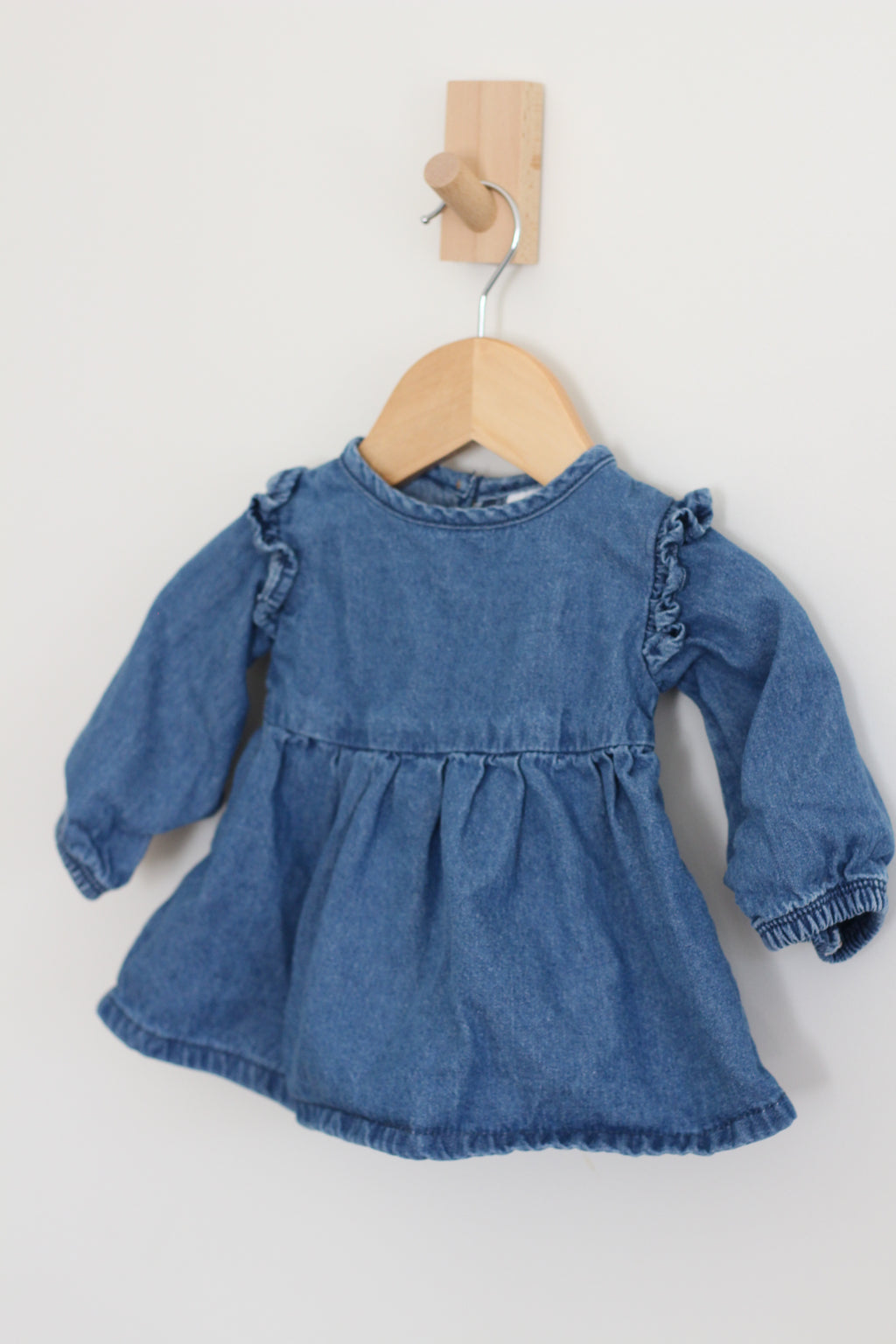 Little Co. Organic Cotton Denim Dress - size newborn