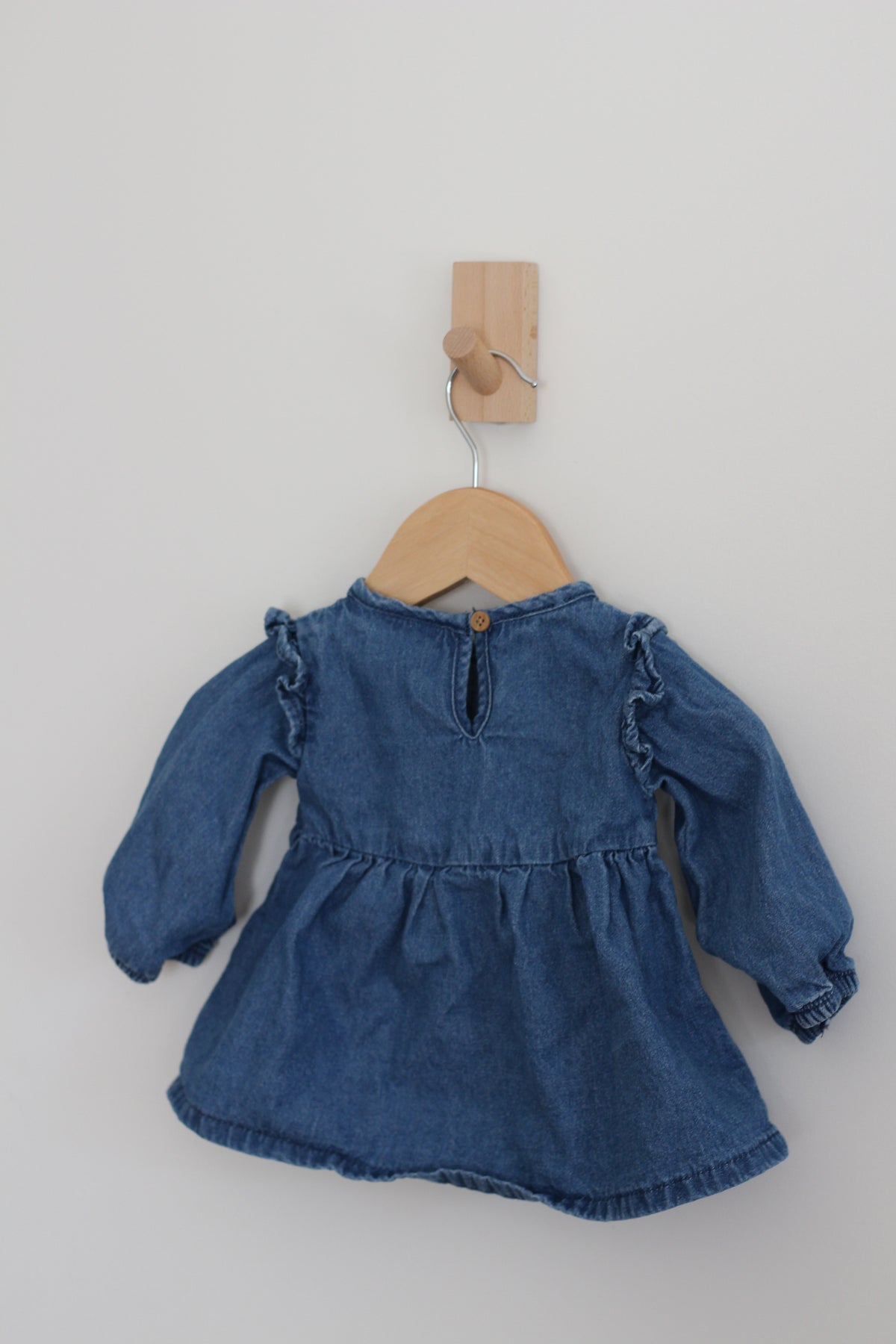 Little Co. Organic Cotton Denim Dress - size newborn