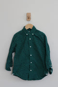 Crewcuts Boys' Green Gingham Button-Down Shirt -  size 6 / 7