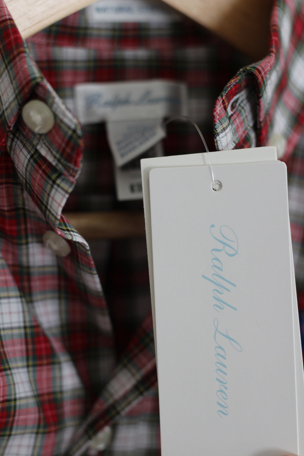 NWT Ralph Lauren Holiday Plaid Shirt - size 24 months