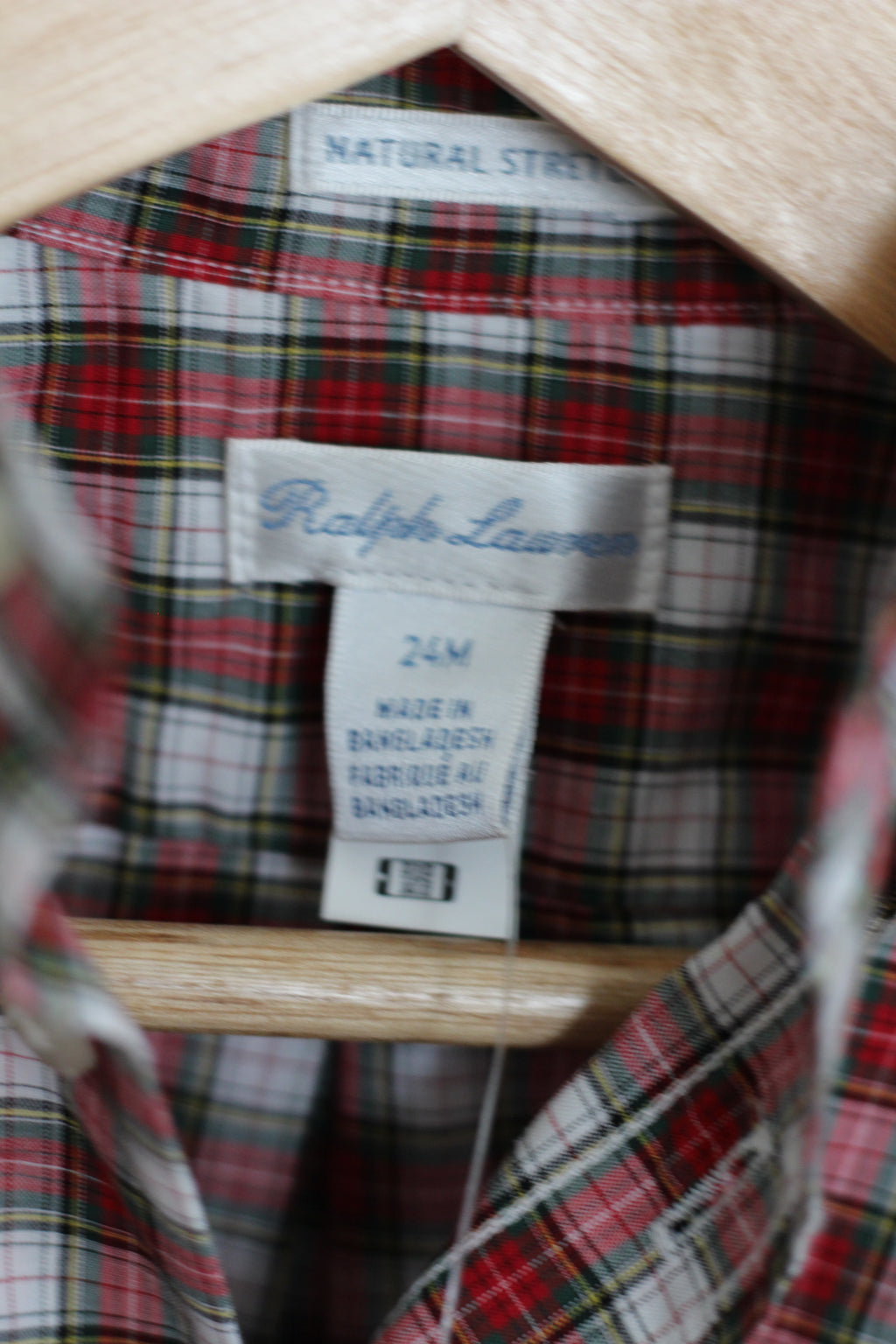 NWT Ralph Lauren Holiday Plaid Shirt - size 24 months