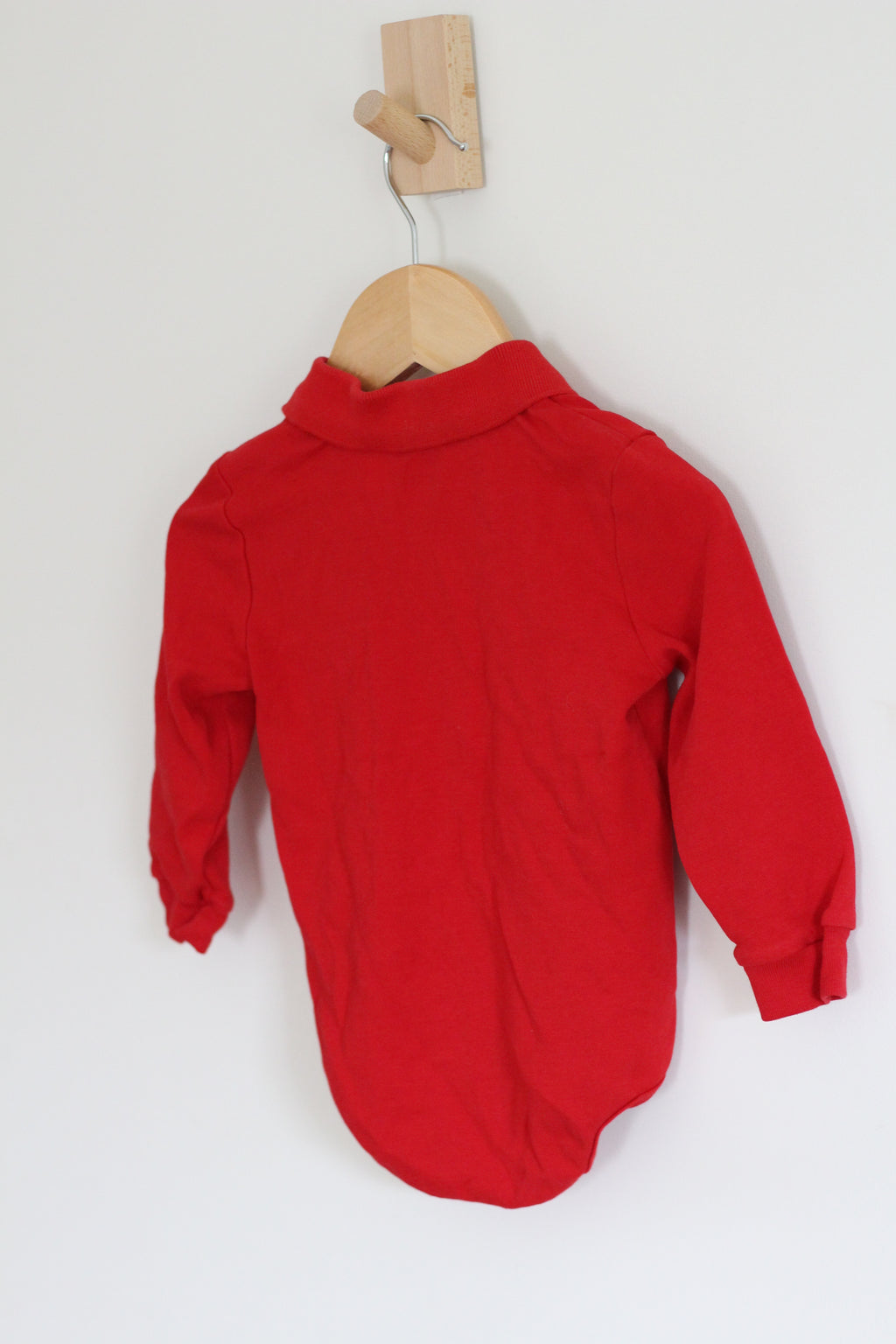 Ralph Lauren Soft Cotton Long-Sleeve Polo Bodysuit - size 18 months