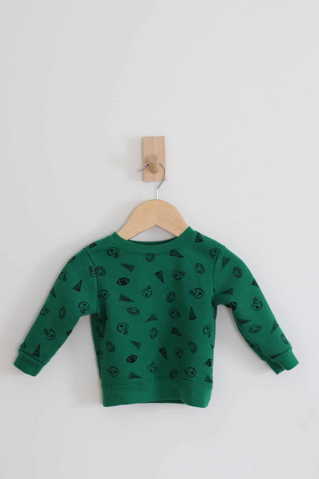 Garanimals Green Football Sweater - size 12 months