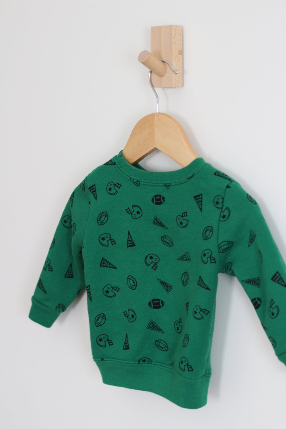 Garanimals Green Football Sweater - size 12 months