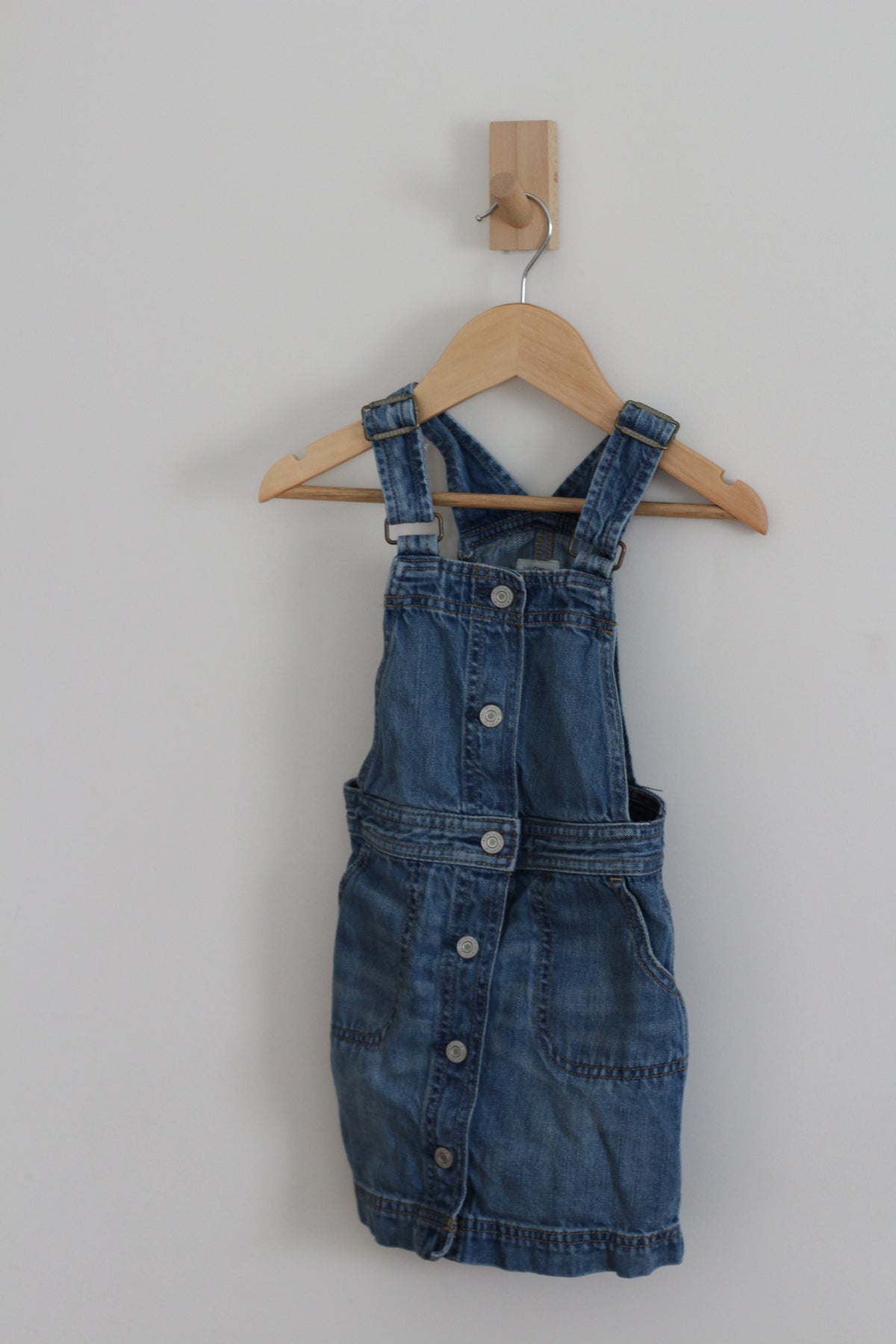 Baby Gap Overall Button Down Skirtall Dress - size 4 years